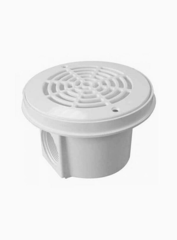 bonde de fond Hayward 63mm piscine béton blanche