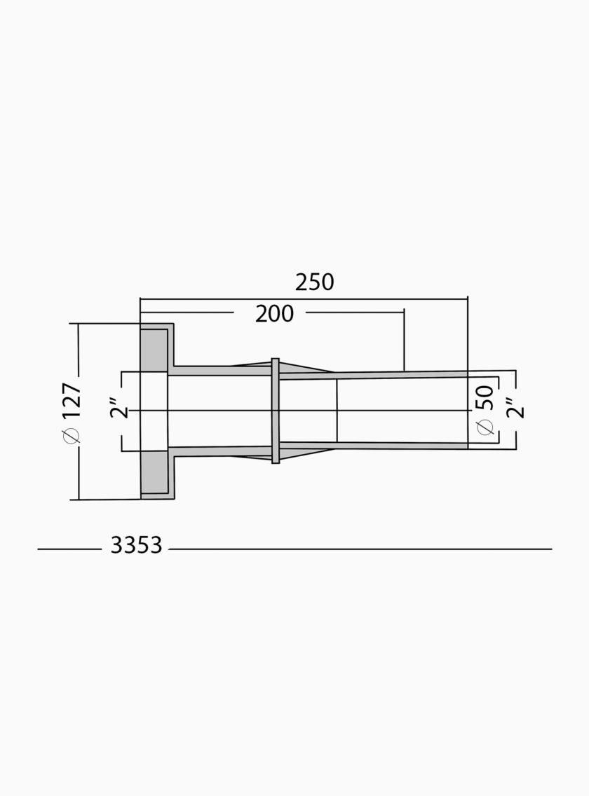 Traversée de paroi 250mm liner Hayward – Image 2
