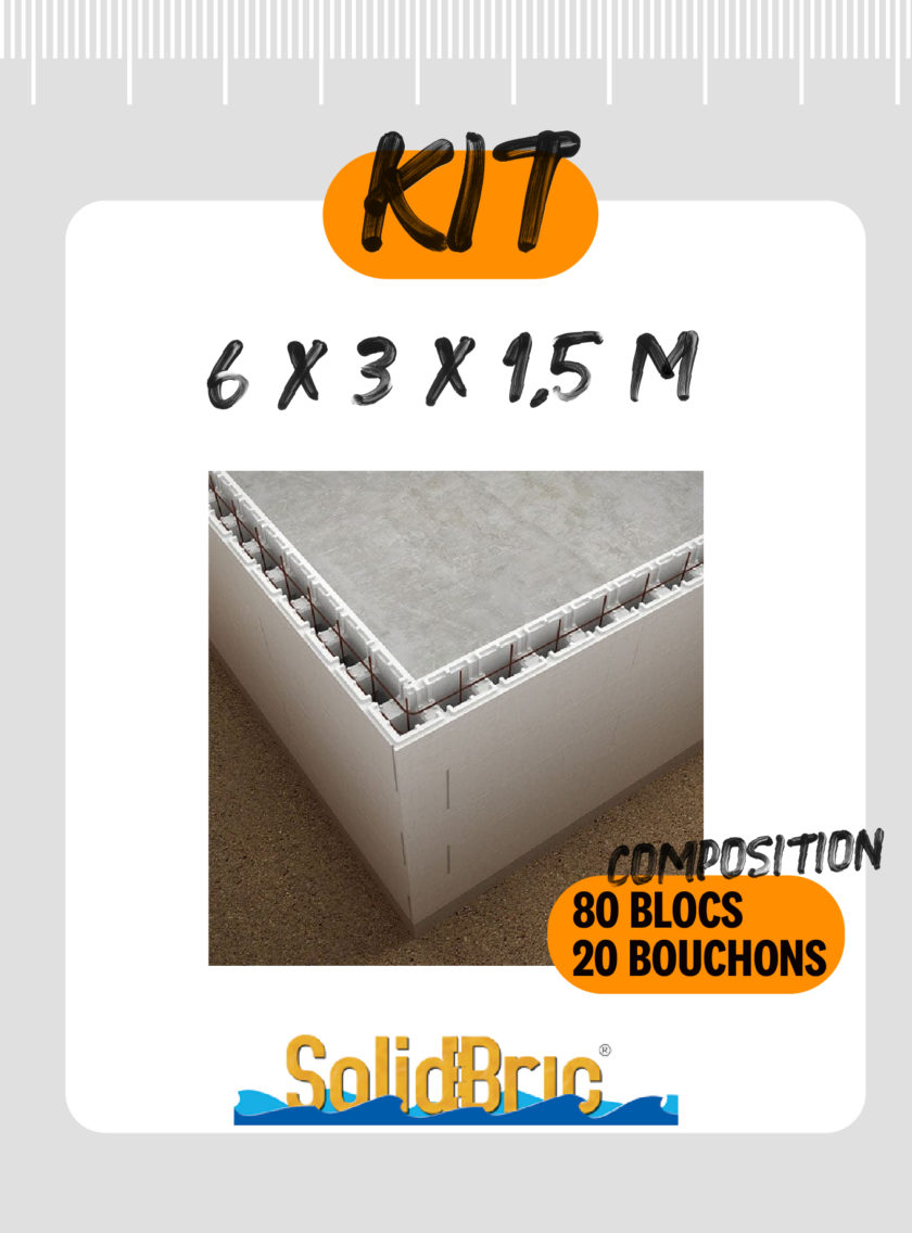 Kit de blocs polystyrène – Piscine 6,00 x 3,00m