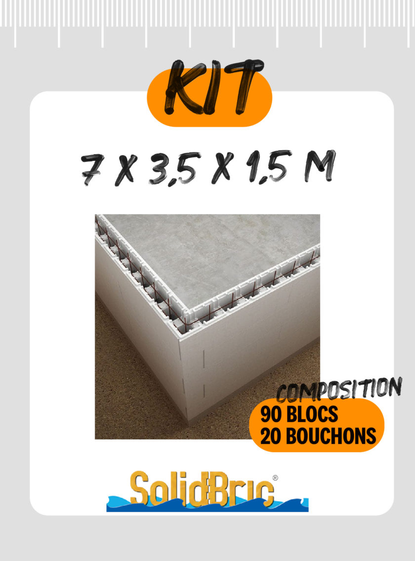 Kit de blocs polystyrène – Piscine 7,00 x 3,50m